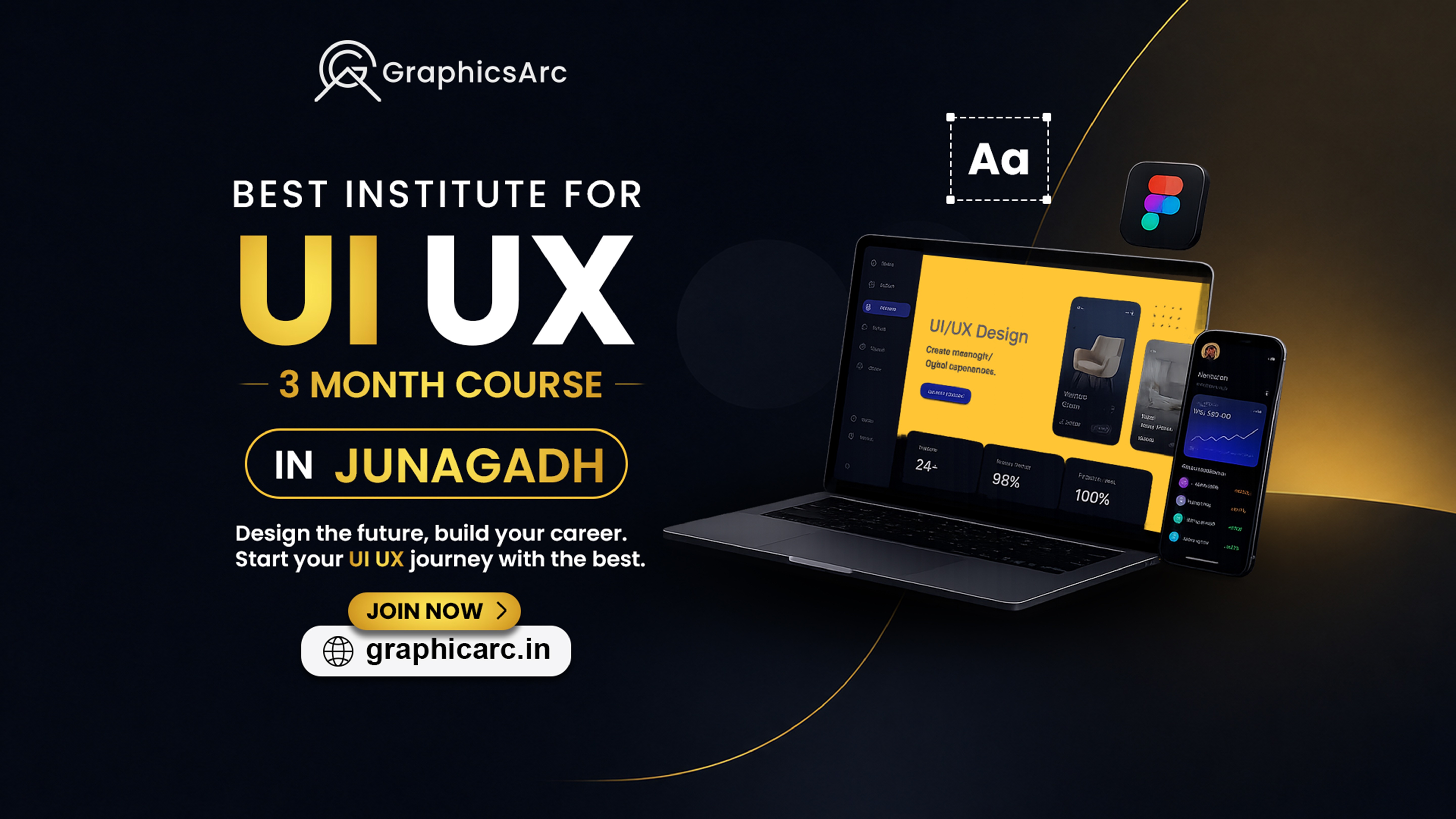 Best UI/UX Design Course in Junagadh | 3-Month Course at Graphicarc